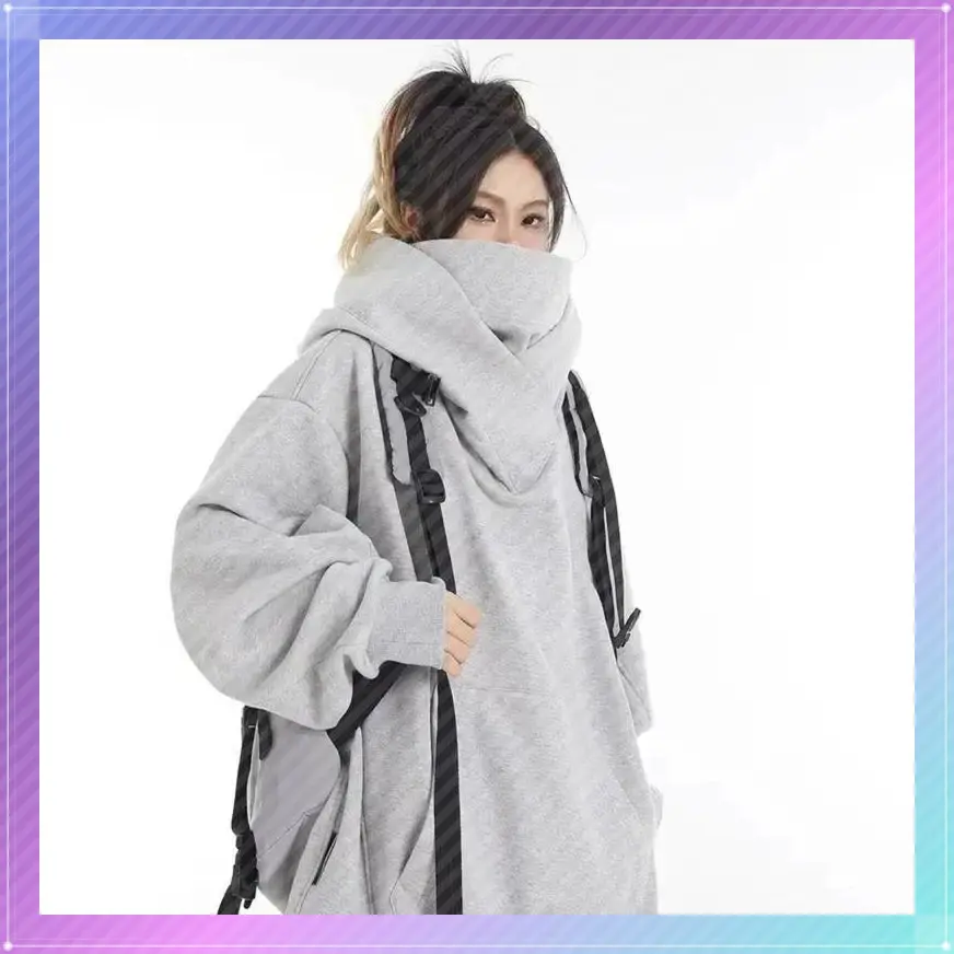 Women'sOversizedTurtleneckPullover|UnisexSpringAutumnNinjaHoodies-YKFashionSweatshirtsforMen&Women,JapaneseHarajukuHipHopStreetwear