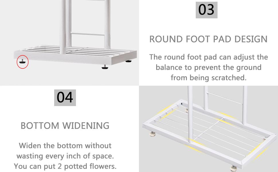 Plant Stand Indoor Outdoor Metal 4 Tier 5 Potted Multiple Flower Pot Holder Shelf Planter Display Shelving Unit for Patio Garden Corner Balcony Living Room【A001】 Deals For You Days Plant Stand Indoor Outdoor Metal 4 Tier 5 Potted Multiple Flower Pot Holder Shelf Planter Display Shelving Unit for Patio Garden Corner Balcony Living Room【A001】 Deals For You Days