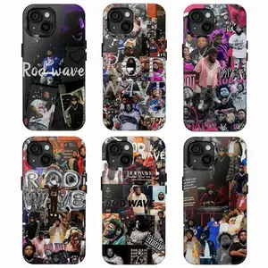 R0d W-Wave Rapper Collage Phone Case Vintage Hip-hop Scrapbook Photo Shockproof Phone Cover Compatible for iPhone 17 16 15 14 13 12 11 and for Samsung S21-S25 Trendy Gift for Hip-hop Fans