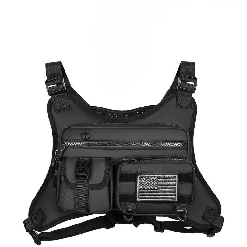 Lightweight Motorcycle Chest Pack - Adjustable Active Outdoor Gear Accessory with Extra Storage, Men's Motorcycle Accessories, Men's Running Chest Bag for Trail Running, Hiking