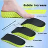 Unisex Height Increasing Insoles, Heightening Insoles, Invisible Elevator Heel Lifts with Arch Support, Cushioned Eva Insole, Breathable Comfort Shoe Inserts, 3 Height Options (1.5cm / 2.5cm / 3.5cm)