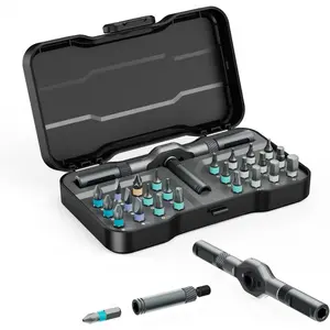 24 in 1   Set, DIY Ratchet  Set, Multi Bit  Drive Set with Detachable Ratchet Handle, Portable Precision Repair Tool Kit for Furniture Computer Bicycle
