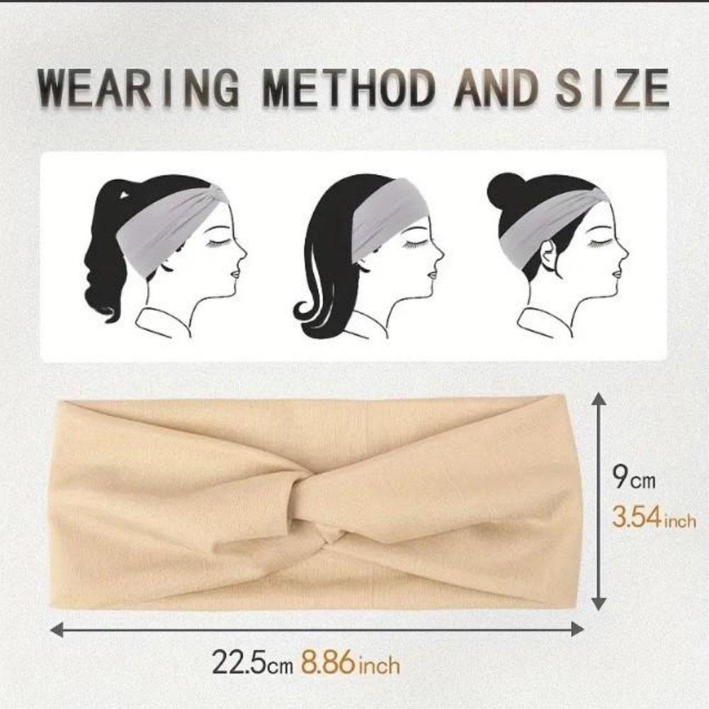[Mother's Day Gifts]5 Pack Women's Sports Headbands, Elastic Sweat Absorbent Non-Slip Fashion Hairbands for Yoga Running Workout