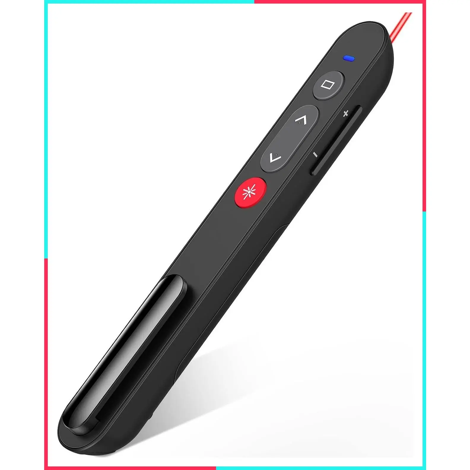Presentation Laser Pointer Wireless Clicker for PowerPoint Slides with Hyperlink Volume Control Remote for Mac Computer Laptop Google Slide PPT Keynote
