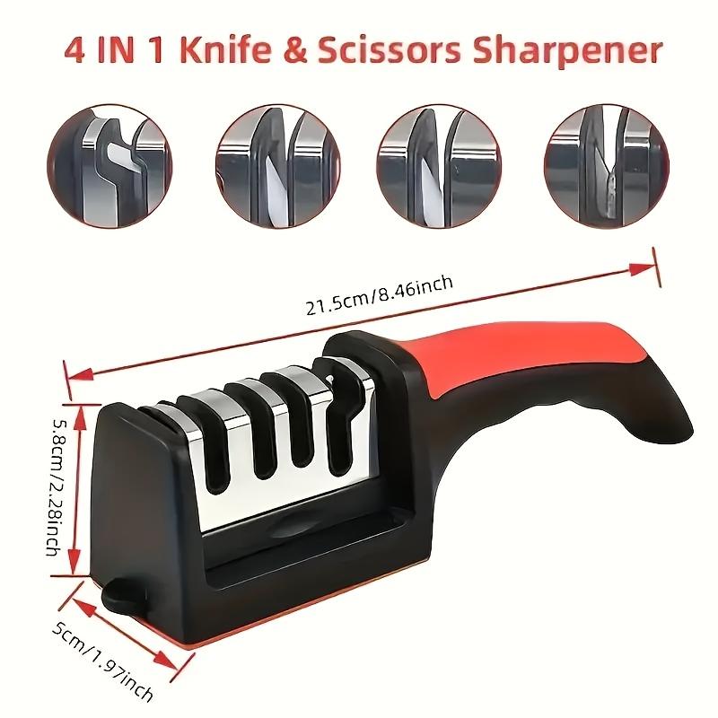 1pc Multi-Functional Stainless Steel Kitchen Knife Sharpener Tool, Quick Knife Sharpening Device for Home and Commercial Use, Ideal for Kitchenware and Kitchen Gadgets