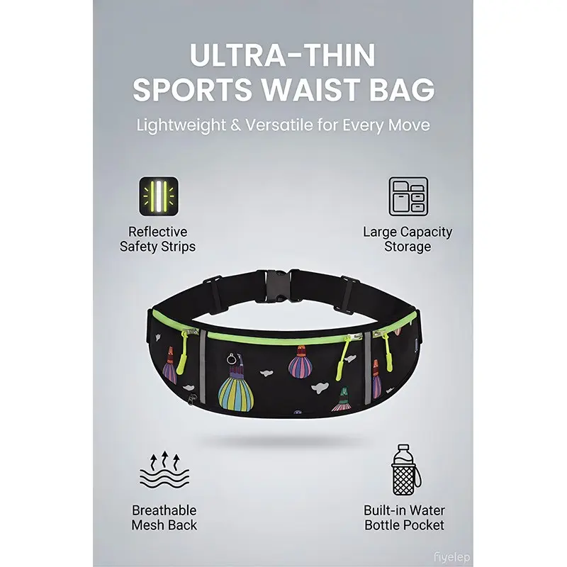 Unisex Sports Waist Bag, Multi-Functional New Design Phone Pouch, Outdoor Running Gear, Adjustable Waist Belt, Perfect for Active Lifestyle
