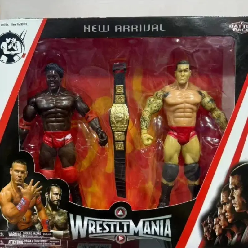 WWE WrestleMania Wrestler PVC Action Figures - John Cena, The Undertaker, Rey Mysterio with Championship Belt, Kids Toy Gift, Pvc Statue, Wrestlingmania: The Undertaker, Figure Form, Male, Character Art