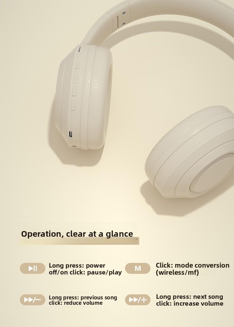 DR58 Wireless Headphones Noise Cancelling Over Ear Bluetooth Headset Long Battery Life for Travel Sports High Bass Hifi Sound Headphones