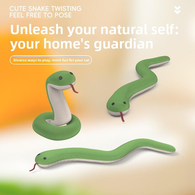 Directly supplied snake toy, realistic cat teaser, self-entertaining new model, simulated pet toy electric dog ball interactive for rope high-tech companion dog treat dispenser large enrichment Puzzle Feeder Toy Chewing birthday gift durable chew frozen