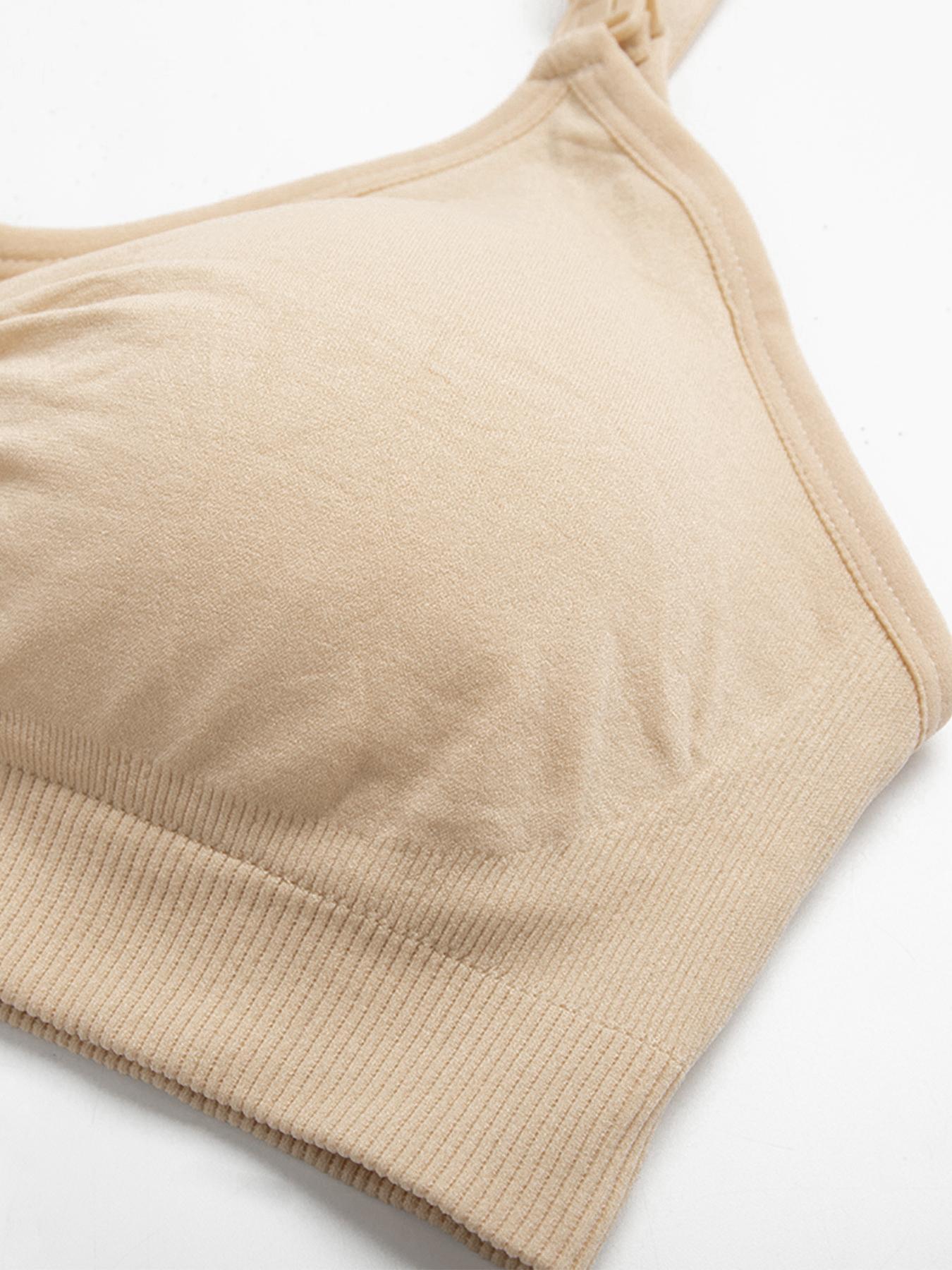 Maternity Solid Color Nursing Bra, 8 Counts/set Removable Pads Maternity Bra, Maternity Lingerie for All Seasons