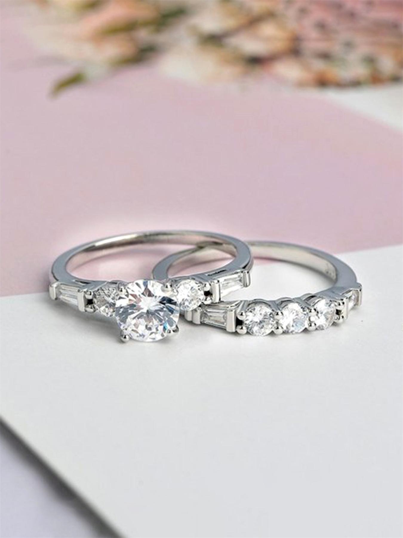 S925 Sterling Silver Fashion Promise Ring for Women, Luxury Vintage Engagement Ring for Girlfriend, Fashion Jewelry for Party, Daily Decor, Trendy All-match & Exquisite Jewelry for Birthday Gift,Gift, Silver Wedding Ring