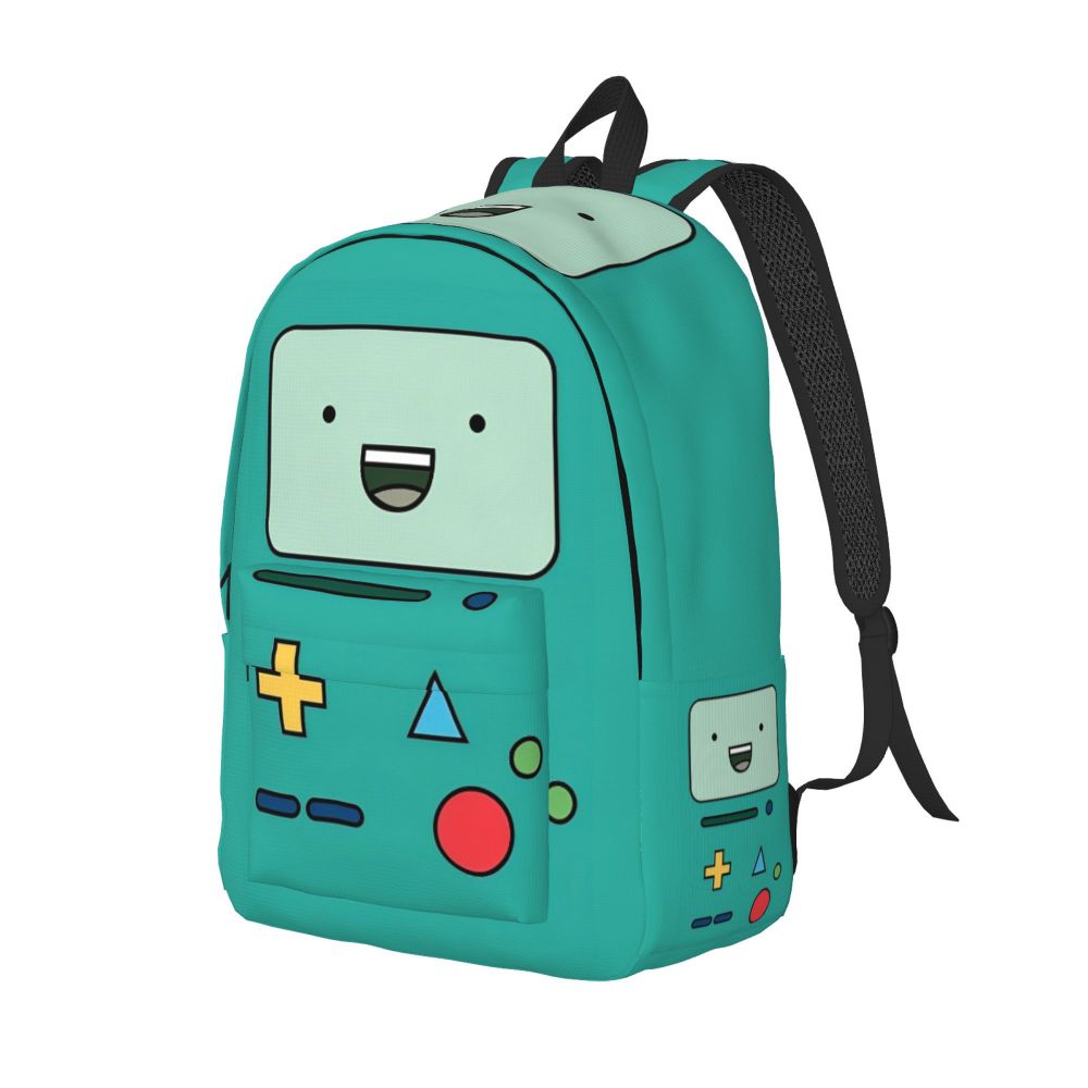 BMO Adventures Time Cartoon Casual Backpack Lightweight Student Work Daypack for Men Women Laptop Canvas Bags