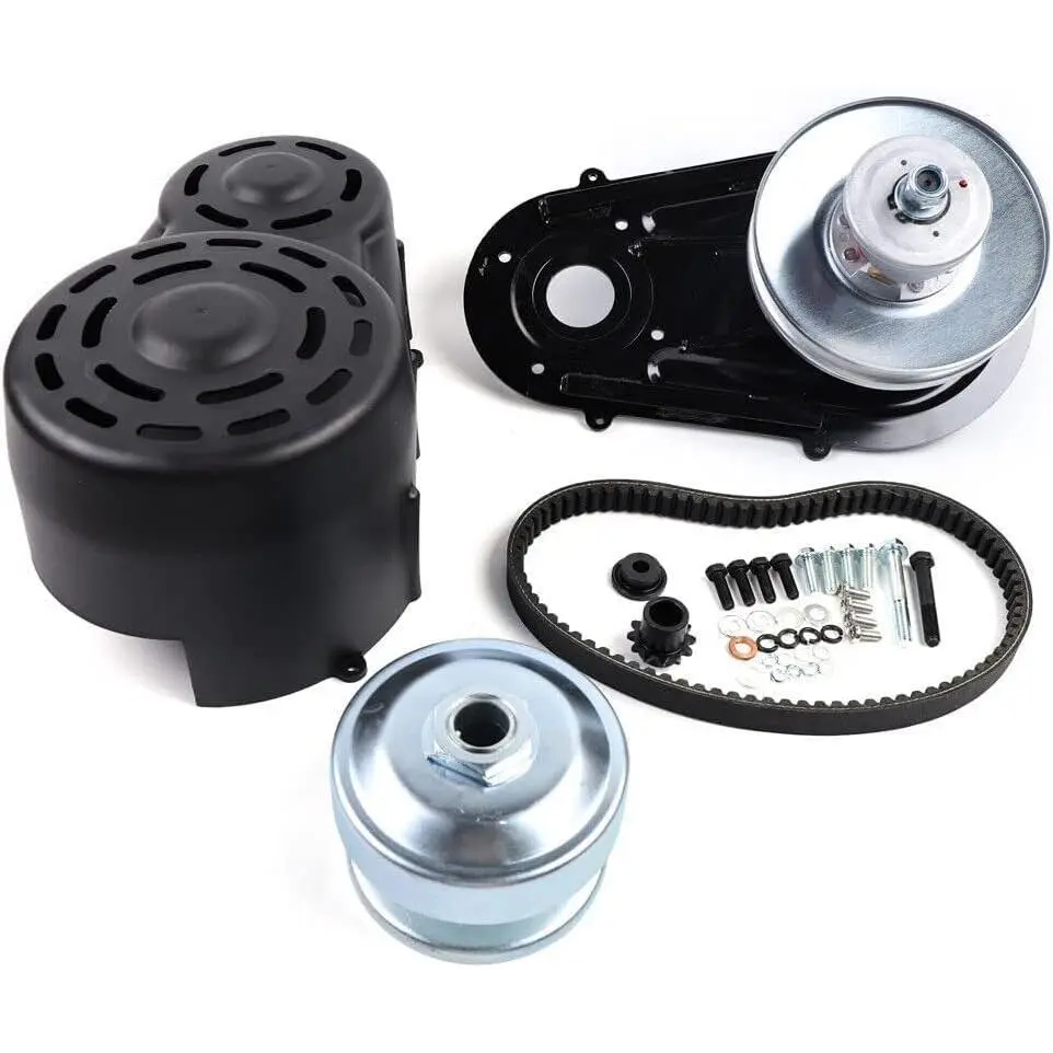 40 Series Torque Converter Kit Go Kart Torque Converter with Driver Clutch for Predator 420CC Clutch Pulley Fit for 9-16HP Engines with 1" Straight Crankshaft and 1/4" Keyway GX 390, Atv, 1X Driven Belt, Motorcycles, 26.5*32*43Cm/10.4*12.6*16.9In