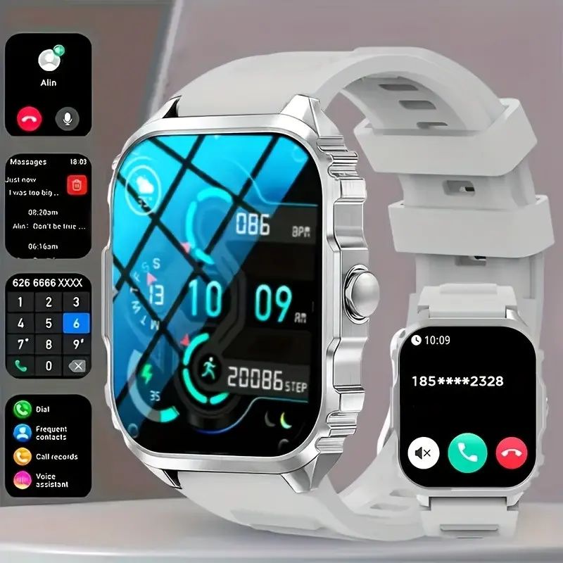 Latest Smartwatch, Wireless Calling, APP Notifications, Replaceable Faces, Music Control, Multiple Sports Modes, Compatible with iPhone & Android, Fitness Smart Watches, Smartwatch For Android, Smart Watch For Android Phones, Multifunctional Smartwatch
