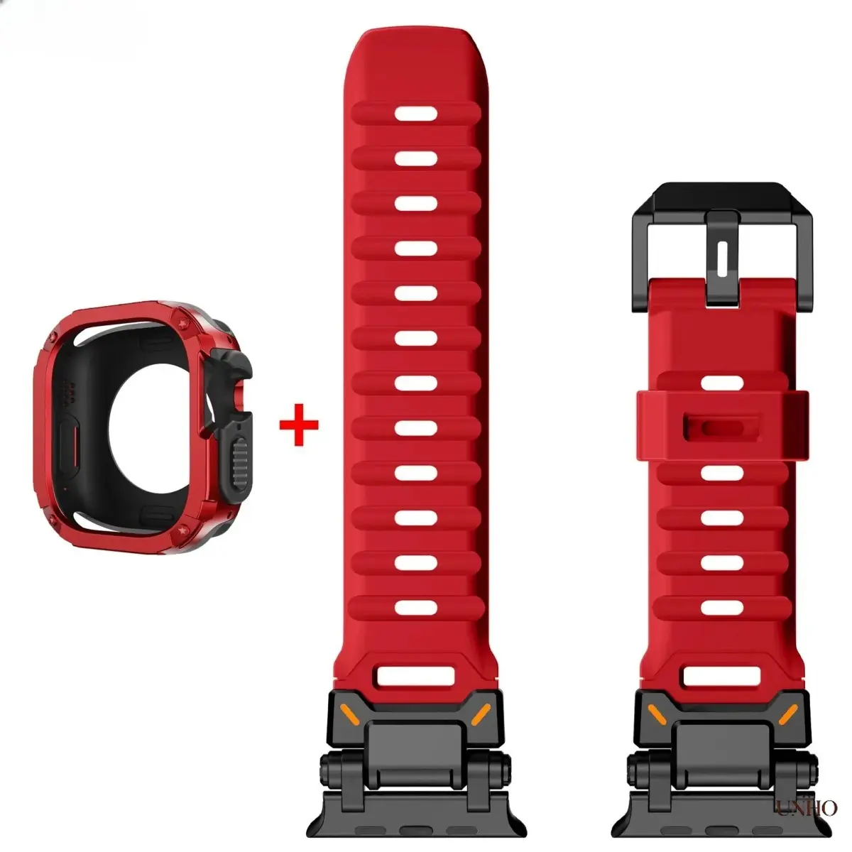 2026 Durable Watch Strap And Case Kit – Shockproof TPU Protective Cover With Flexible Fluororubber Sport Band For 49mm Ultra 1, 2, 3 Smart Watches, Rugged Waterproof Accessory For Hiking, Workout And Daily Outdoor Use