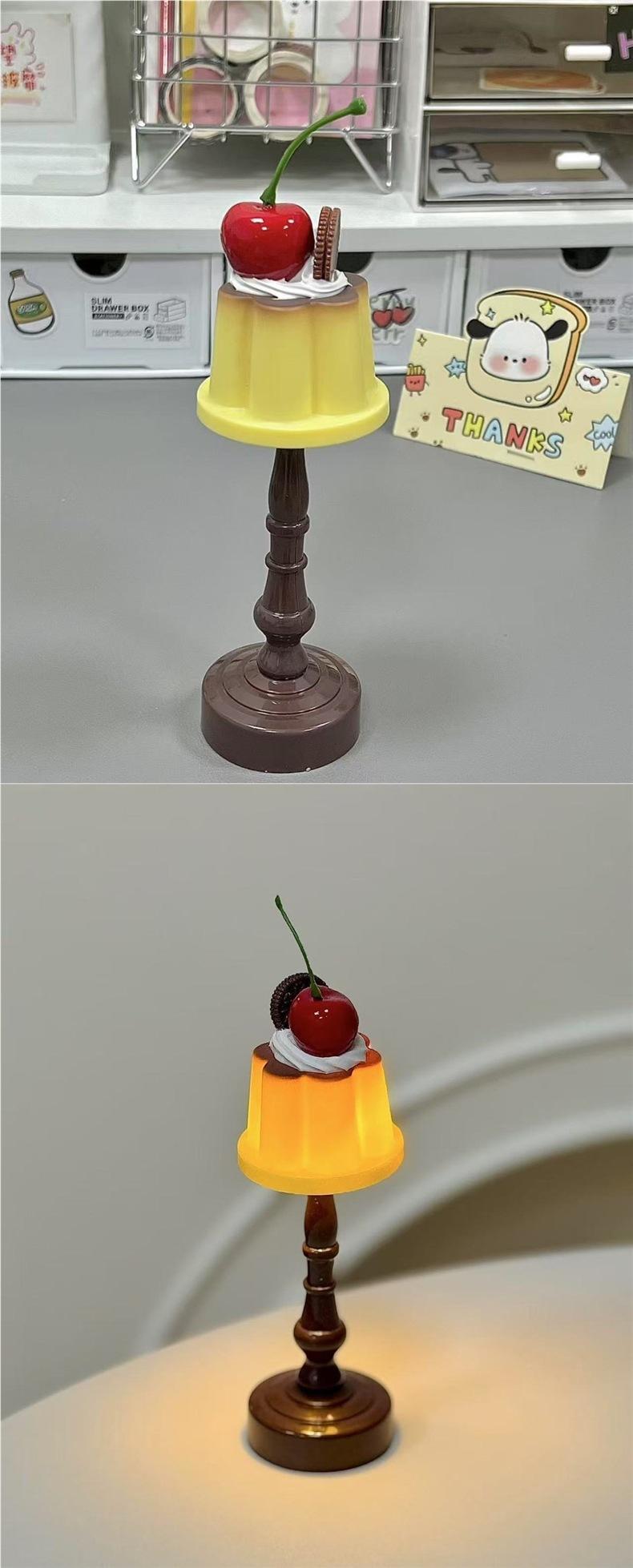 "Pudding" Night Light: Cute & Stylish Bedside/Desktop Sleep Accent - A Charming Gift for Girls and Ambient Lighting