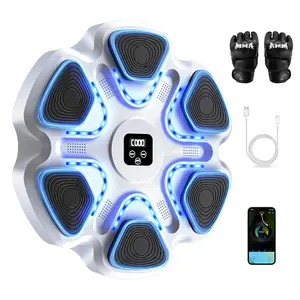 Music Bluetooth Boxing Machine Smart Training for Adults Kids 9 Speeds 9 Modes LED Display Bluetooth Workout Equipment Home Office Gym, boxing wall machine