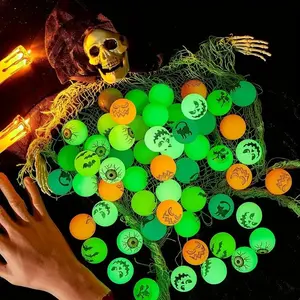 12 Pack Glow Halloween Balls, Fun Party Supplies, Classroom Games, Trick-Or-Treat Gifts, No Power Needed, Rubber Material