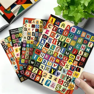 372/744/1116Pcs Picasso Style Letter Stickers, Irregular Magazine Cutouts Letter Paper, Scrapbooking Journal DIY Crafts Supplies, Collage Planner Decor Gift Wrapping Decorative Stickers
