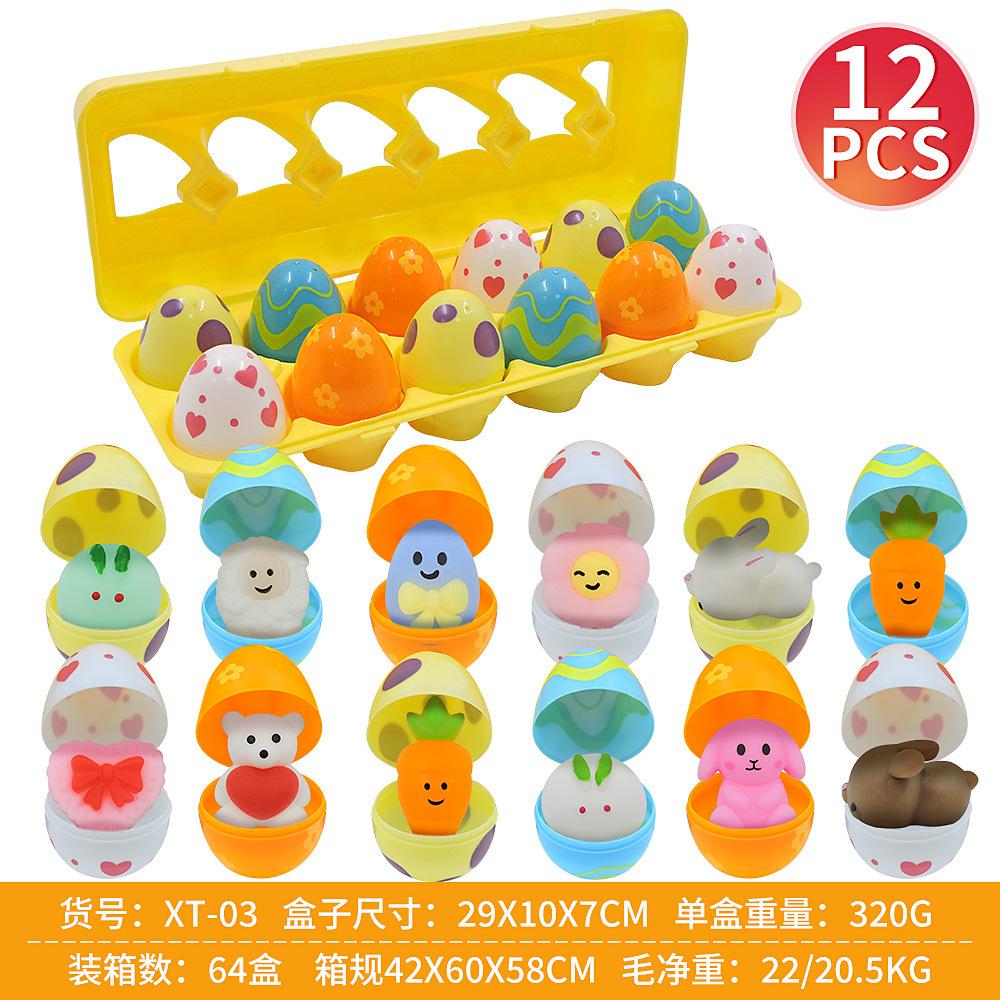 New Easter Egg Toys, Printed Plastic Openable Eggs, DIY Rabbit Gashapon, Easter Gifts