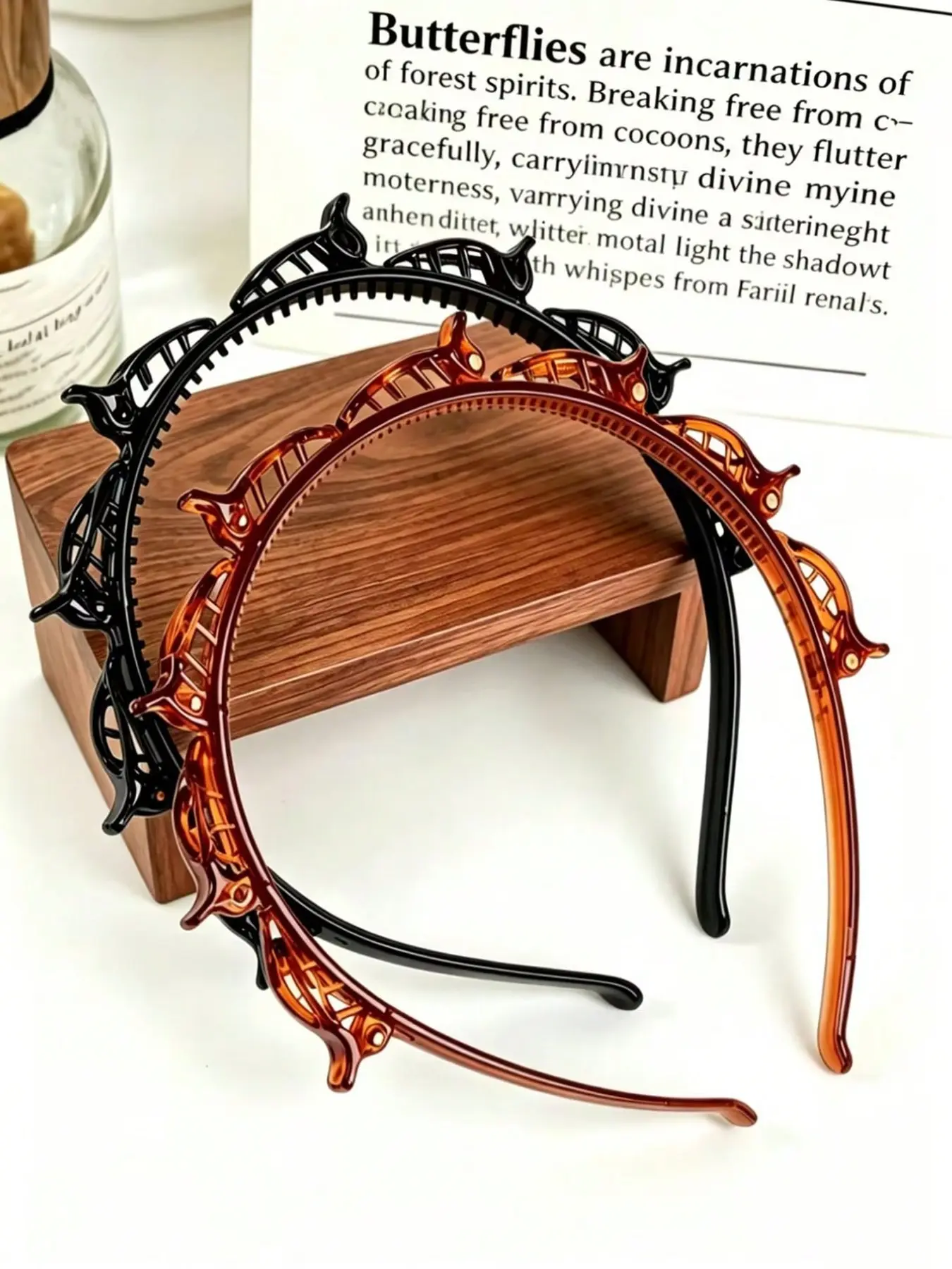 2pcs Women & Tortoiseshell Plastic Headband, Lightweight Fashion Hair Accessory, Ideal for Daily Wear, Commuting, Vacation, Hair Styling, Fashion Headbands