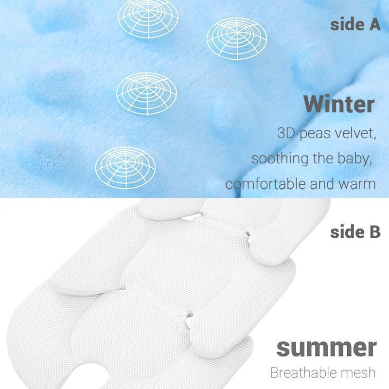 Four Seasons Baby Stroller Cushion Infant Car Seat Insert Stroller Pad General Thermal Mattress Mesh Breathable 2 Side Available