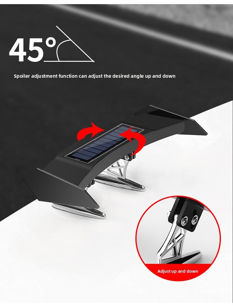 Solar LED Roof Light, Flowing Glow Tail Wing Warning Light for Car SUV Truck, No Wiring Easy Install, Night Driving Safety Beacon, Universal Fit Anti-Collision Accessory, IP67 Waterproof