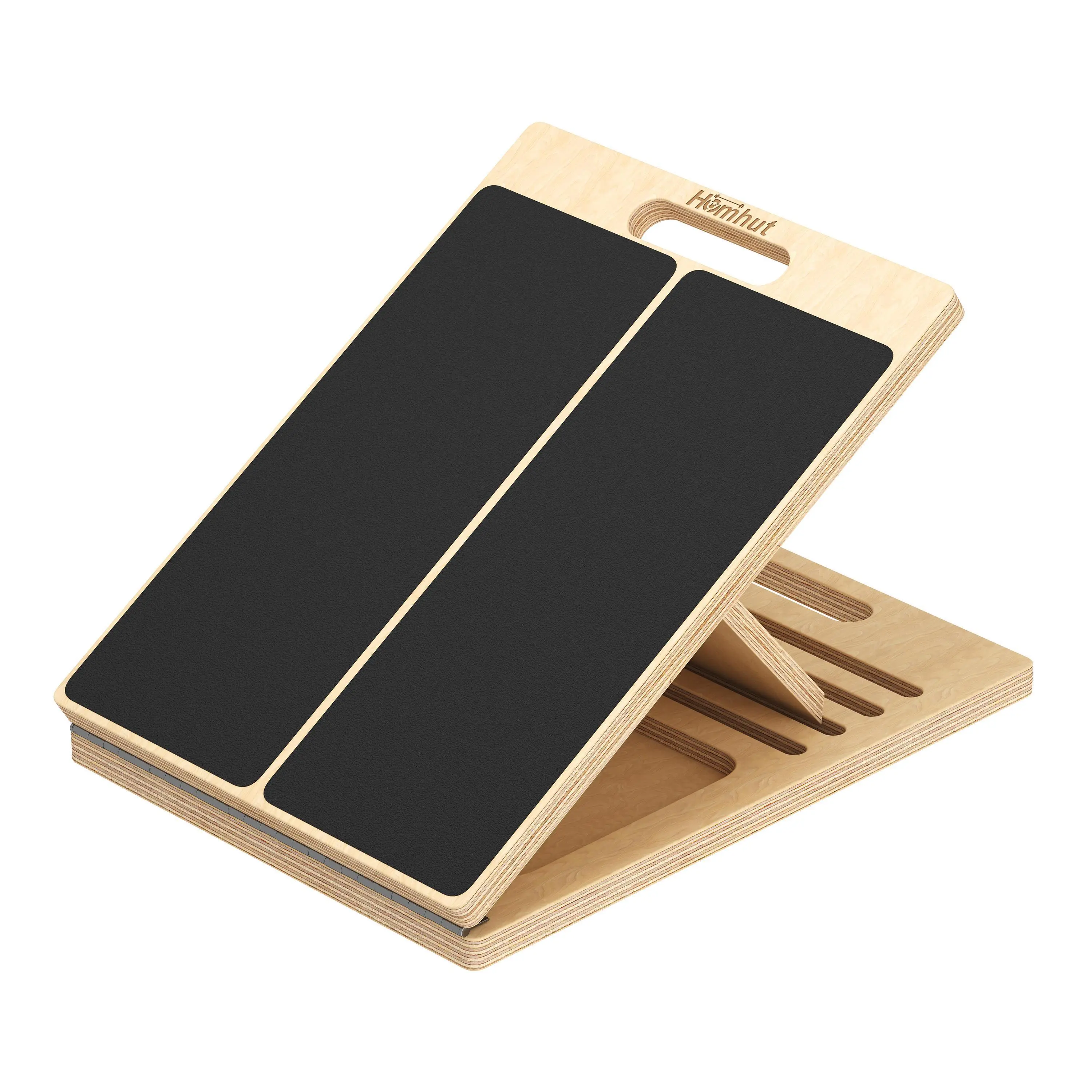 Adjustable Slant Board Portable Wooden Incline Board Calf Ankle Feet Leg Stretching Board Fitness Exercise Balance Training Physical Therapy Equipment for Home Gym Yoga Pilates Sports Recovery