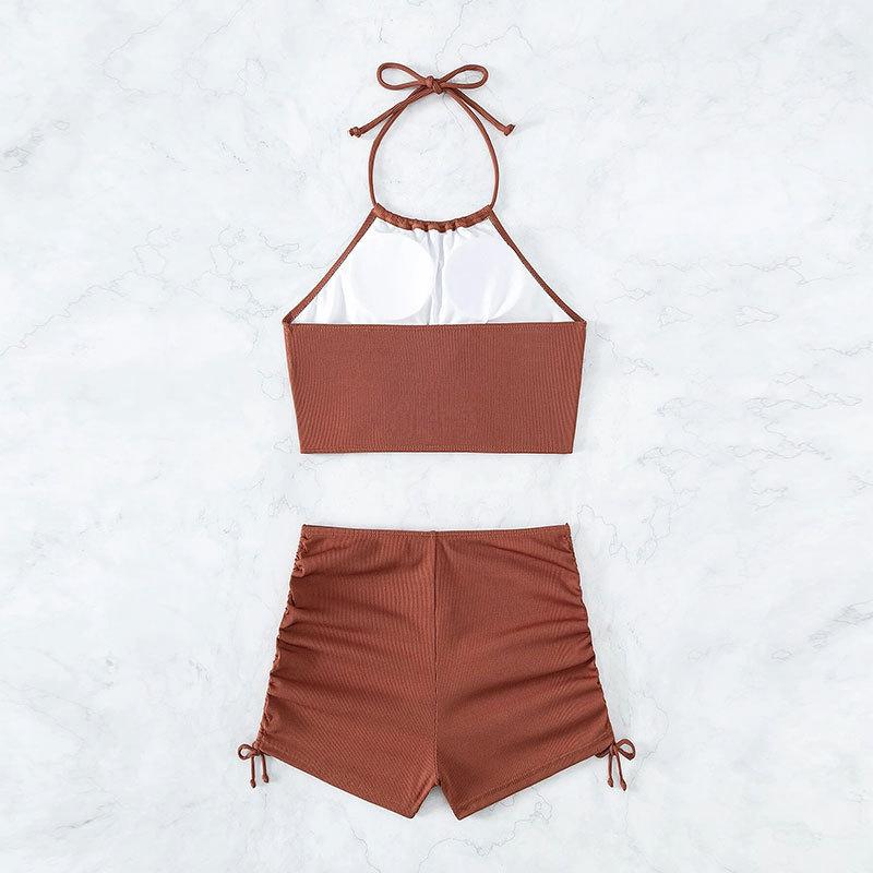 Stylish Drawstring High-Waist Bikini Set – Chic & Comfy Summer Look