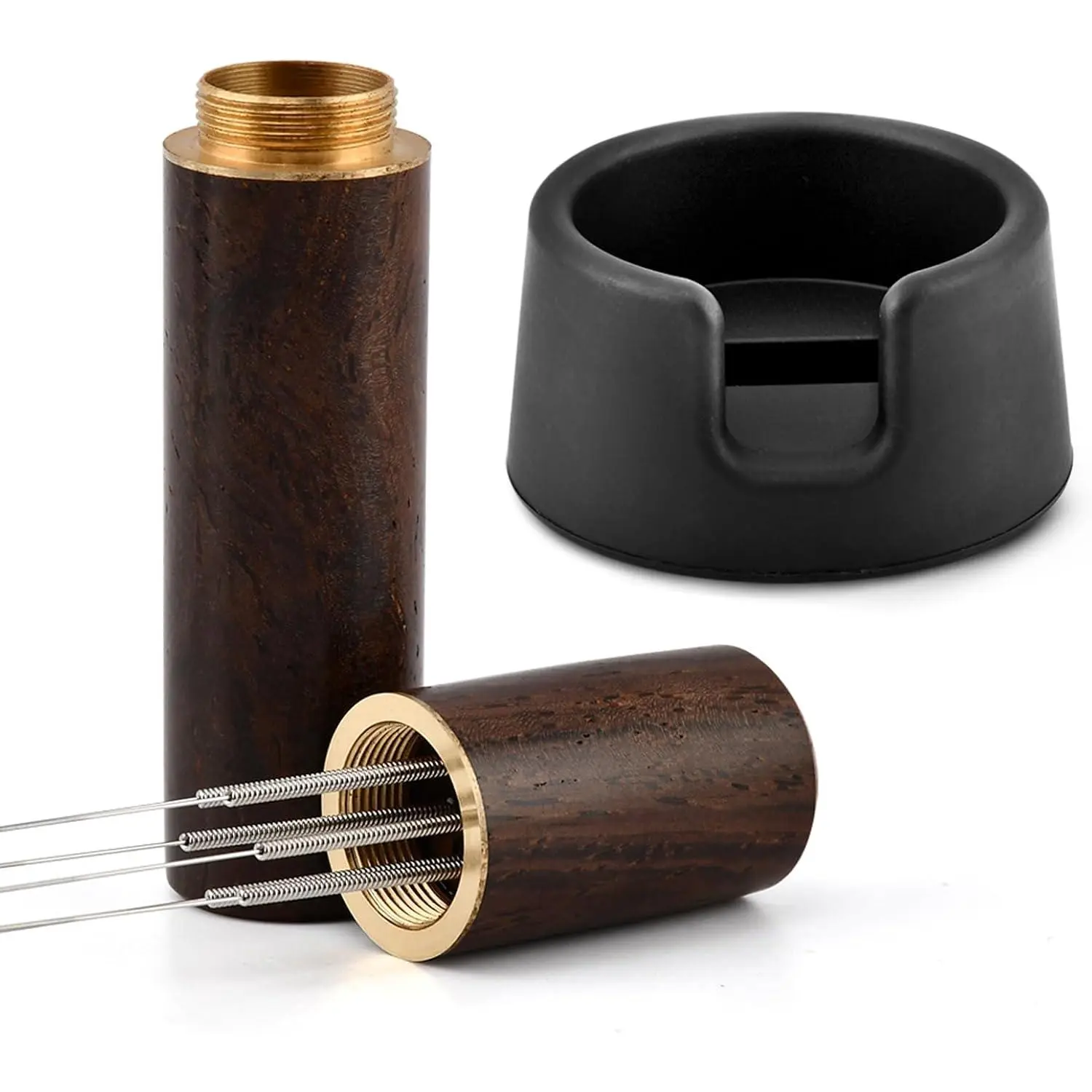 Espresso WDT Tool and Tamping Stand for  ES601 ES701 | Portafilter holder and espresso puck prep set, 4 x 0.4 mm ,  tamping base, tamper not included