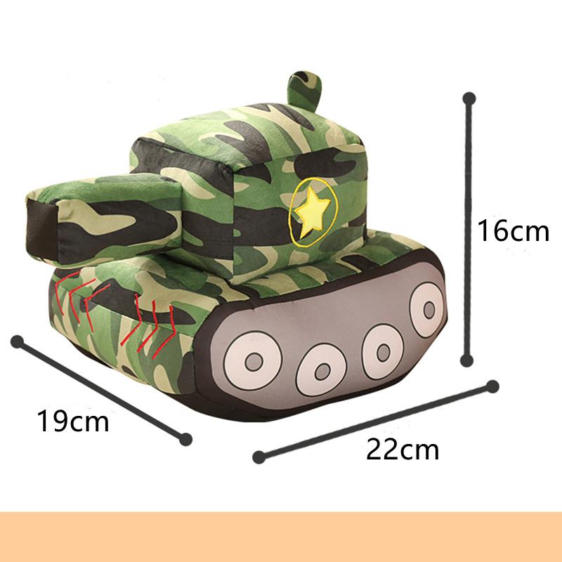 New  creative Tank Car Plush Dolls Simulation Peluche Toys Novelty Plush Toys Stuffed Soft Pillow   Birthday Gift For Boys Kids