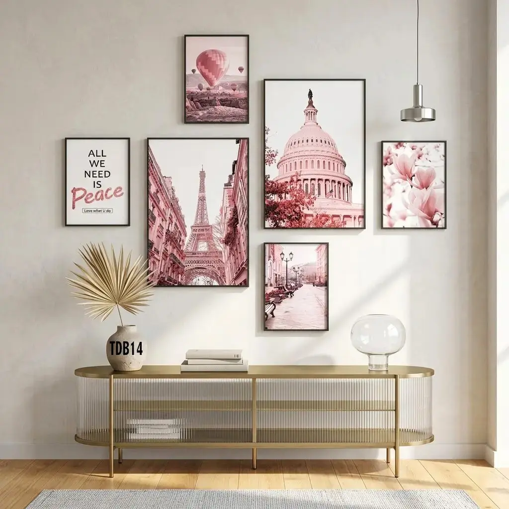 6 Healing Art Prints, Aesthetic Wall Decor, Creative Wall Art, Bedroom Decor, Above Bed Wall Decor, Spa Room, Cafe Decoration, Wood Frame or Unframed Canvas, High-Definition Print, 50x70 Inch