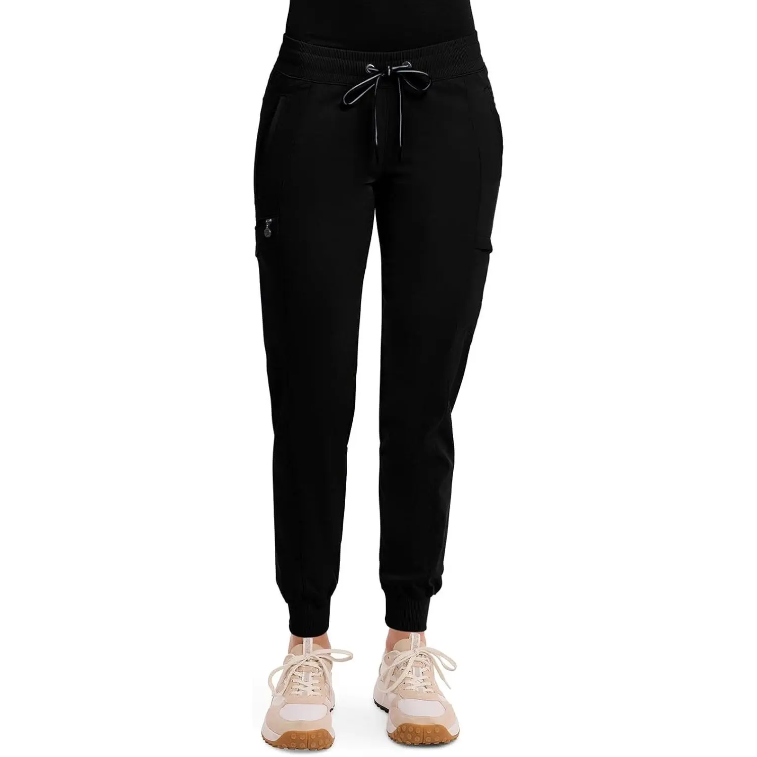 Women's Jogger Scrub Pant with 7 Pockets | 2-way Stretch, Moisture-Wicking Fabric, Adjustable Drawstring Waistband, Rib-Knit Waist & Cuffs, Quick Dry, For Active Wear