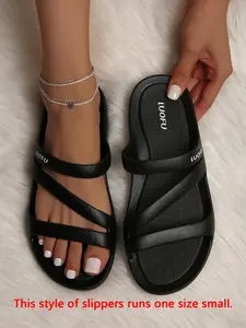 Summer 2024 Women's Fashionable Comfortable Home Slippers, Non-slip Sandals, Beach Slippers