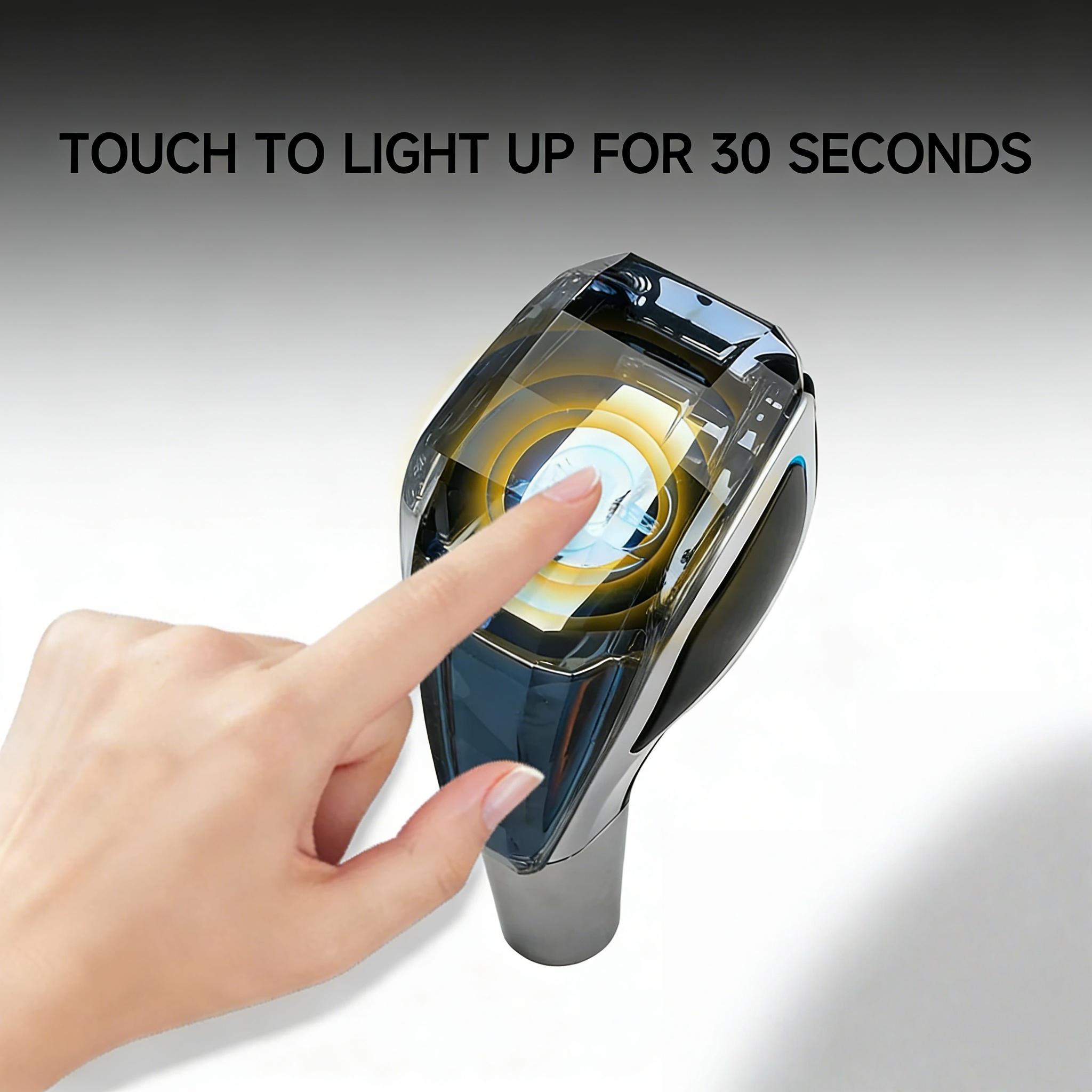 Universal Crystal Car Gear Shift Knob with LED Light Auto Manual Transmission Replacement usb rechargeable color