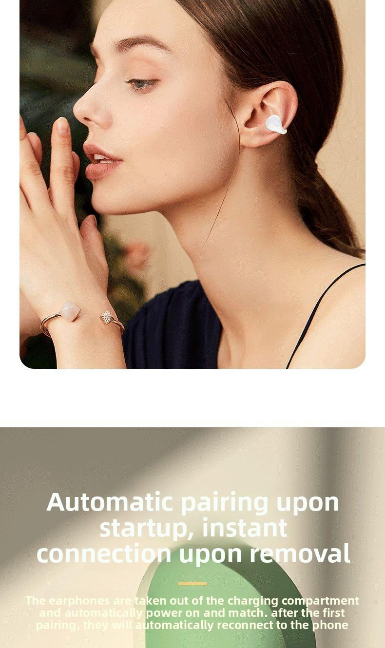 Bone conduction Bluetooth earphones with ultra-long battery life, M9 non-in-ear true wireless noise reduction, comfortable to wear for long periods, high sound quality, and waterproof