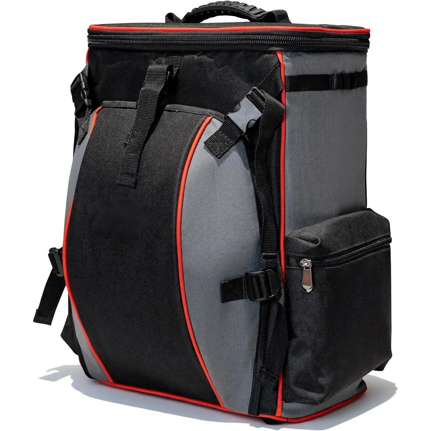 Welding Backpack, 6.6 Gal Tool Bag with Helmet Catch| 600D polyester, reinforced hardboard, padded back panel, heavy-duty zippers, for Travel Hiking and Outdoor Activities