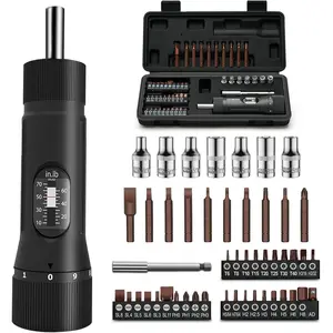 49 count Torque  10-70 Inch Pound Torque  Set with S2 Bits & Sockets, 1/4" Drive Torque Wrench  Set for Maintenance, Tools,  Repairing and Mounting