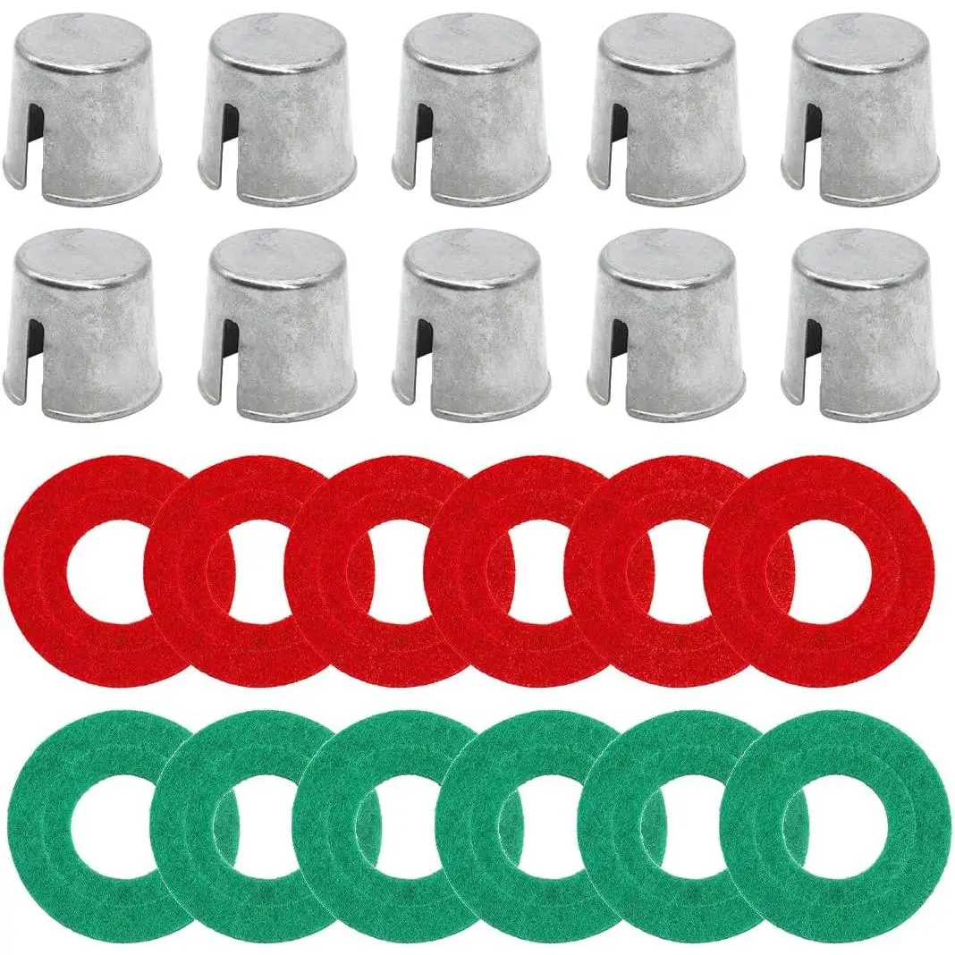 10PCS Car Battery Post Terminal Shims, Auto Lead Terminal Shim Caps with 12 Piece Washers Top Post Battery Post Ends Repair, Universal Vehicles, SUV, Truck, RV, Boat