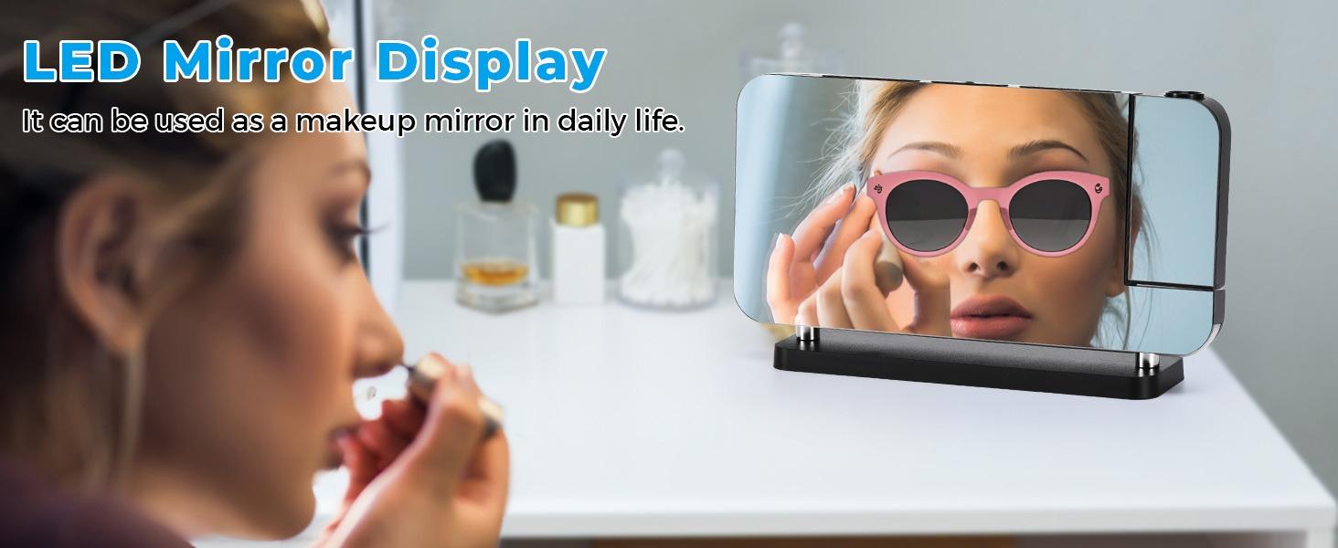 STANDARD GOODS 3C9--MPP024 Projection Alarm Clock, 7.4 in Digital Mirror Clocks,with 180° Rotatable Projector, RGB Night Light,USB C Charger Port, Auto Dimmer, LED Desk Clock for Bedroom - Black STANDARD GOODS 3C9--MPP024 Projection Alarm Clock, 7.4 in Digital Mirror Clocks,with 180° Rotatable Projector, RGB Night Light,USB C Charger Port, Auto Dimmer, LED Desk Clock for Bedroom - Black