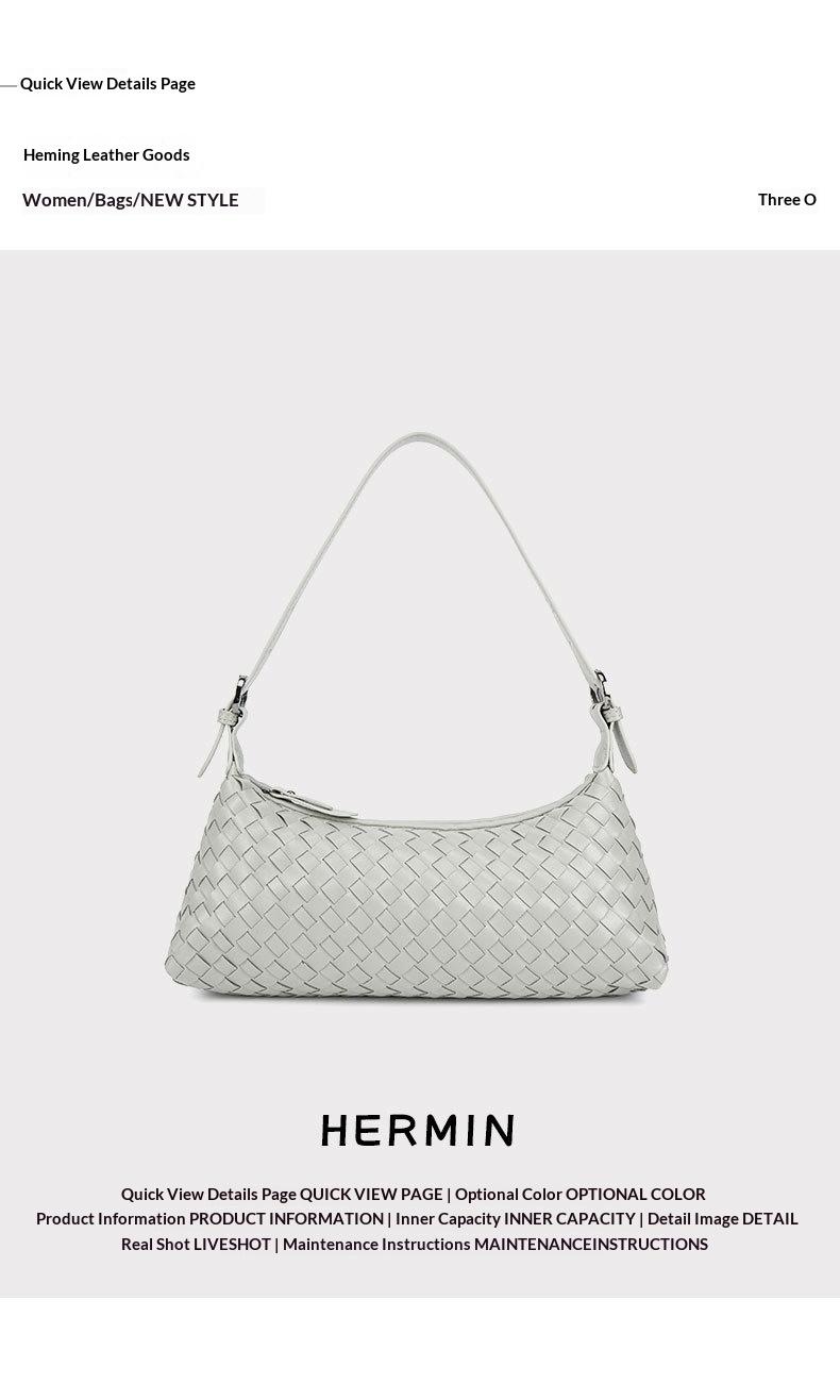 LUNÉ KVI Light Luxury Minimalist Handwoven Crossbody Bag for Women, Versatile and Elegant Crossbody Bag, Exquisite and Fashionable Half-Moon Shoulder Bag