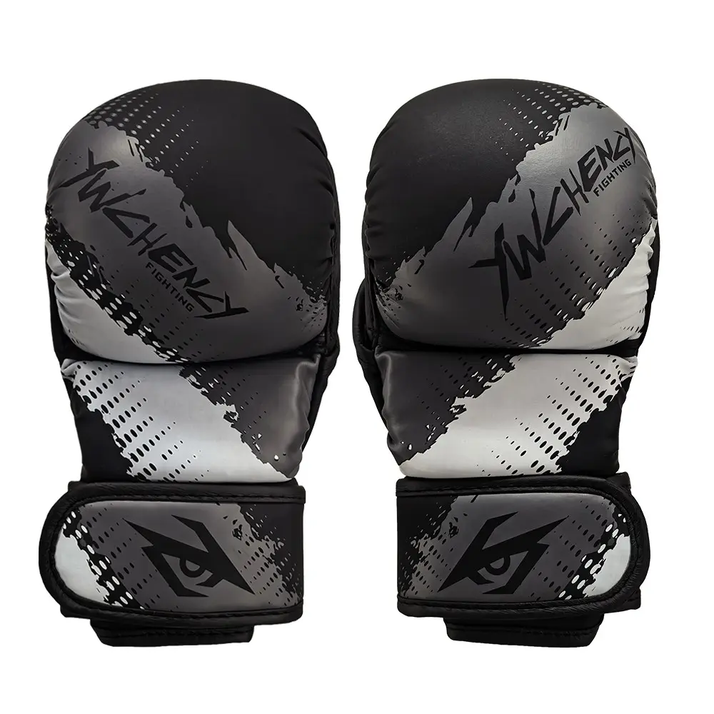 Professional Adult Mixed Martial Arts Boxing Training Gloves, Leather Padding, Knuckle Protection, Suitable for Sandbags