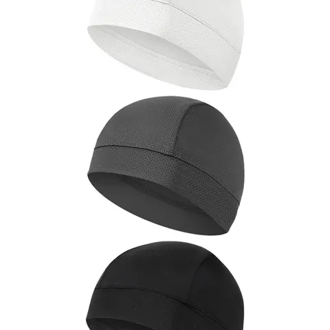 Unisex Solid Color Cycling Cap, 3 Counts Sports Cycling Liner Cap, Sweat-absorbent Sports Cycling Cap Uv Protection for Men & Women, Sports Outdoor Hats, Athletic Hats, Outdoor Sun Cap, Summer Sports Cap