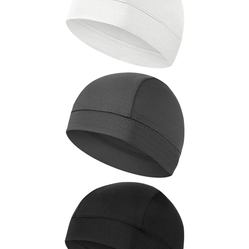 Unisex Solid Color Cycling Cap, 3 Counts Sports Cycling Liner Cap, Sweat-absorbent Sports Cycling Cap Uv Protection for Men & Women, Sports Outdoor Hats, Athletic Hats, Outdoor Sun Cap, Summer Sports Cap