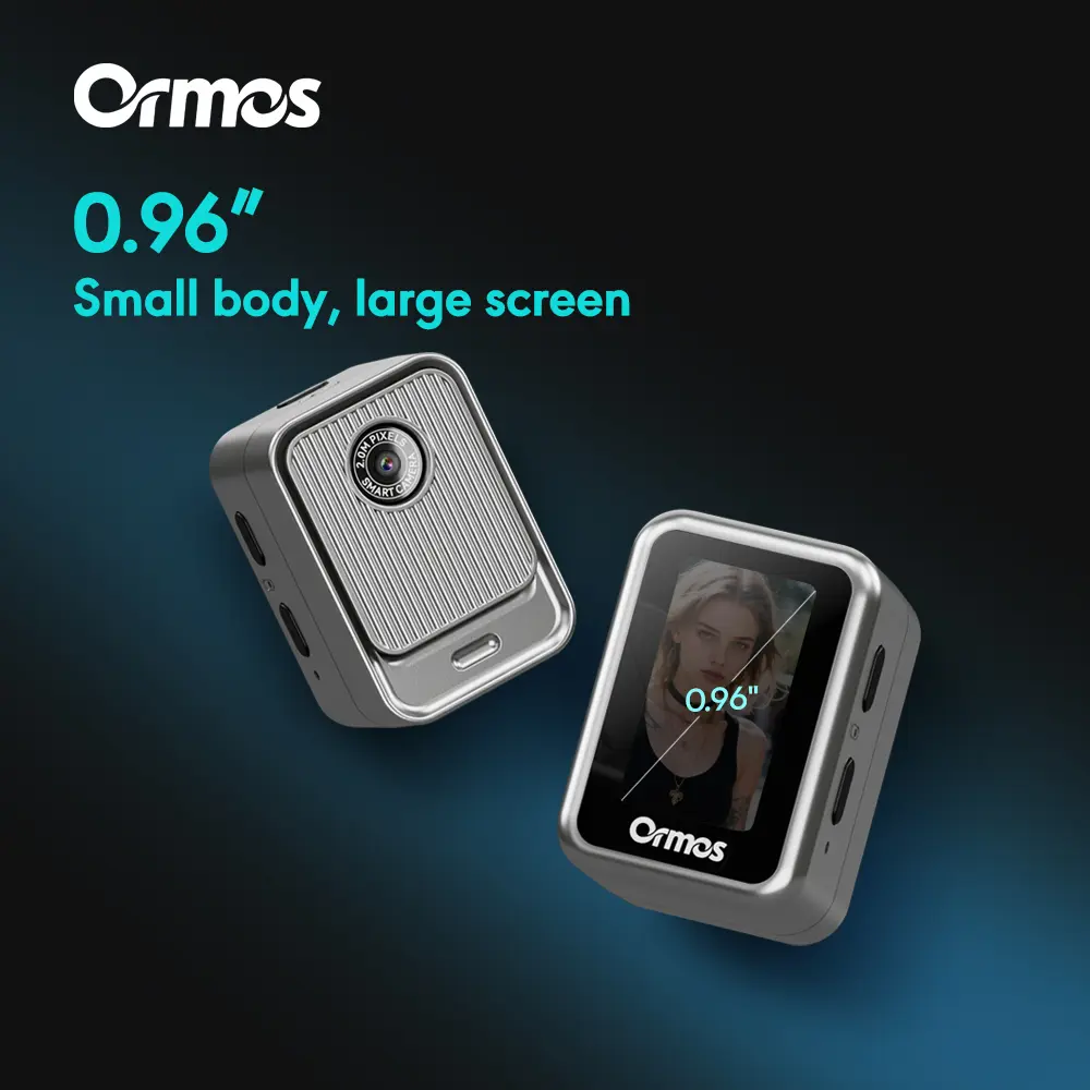 Ormos S131 Ultra-Light Mini Wearable Recording Gadget, 0.96 in Small Screen, 16g Portable Hanging Camera, Type-C Fast Charging Cable, Card-Ready for Travel Vlog Daily Shooting