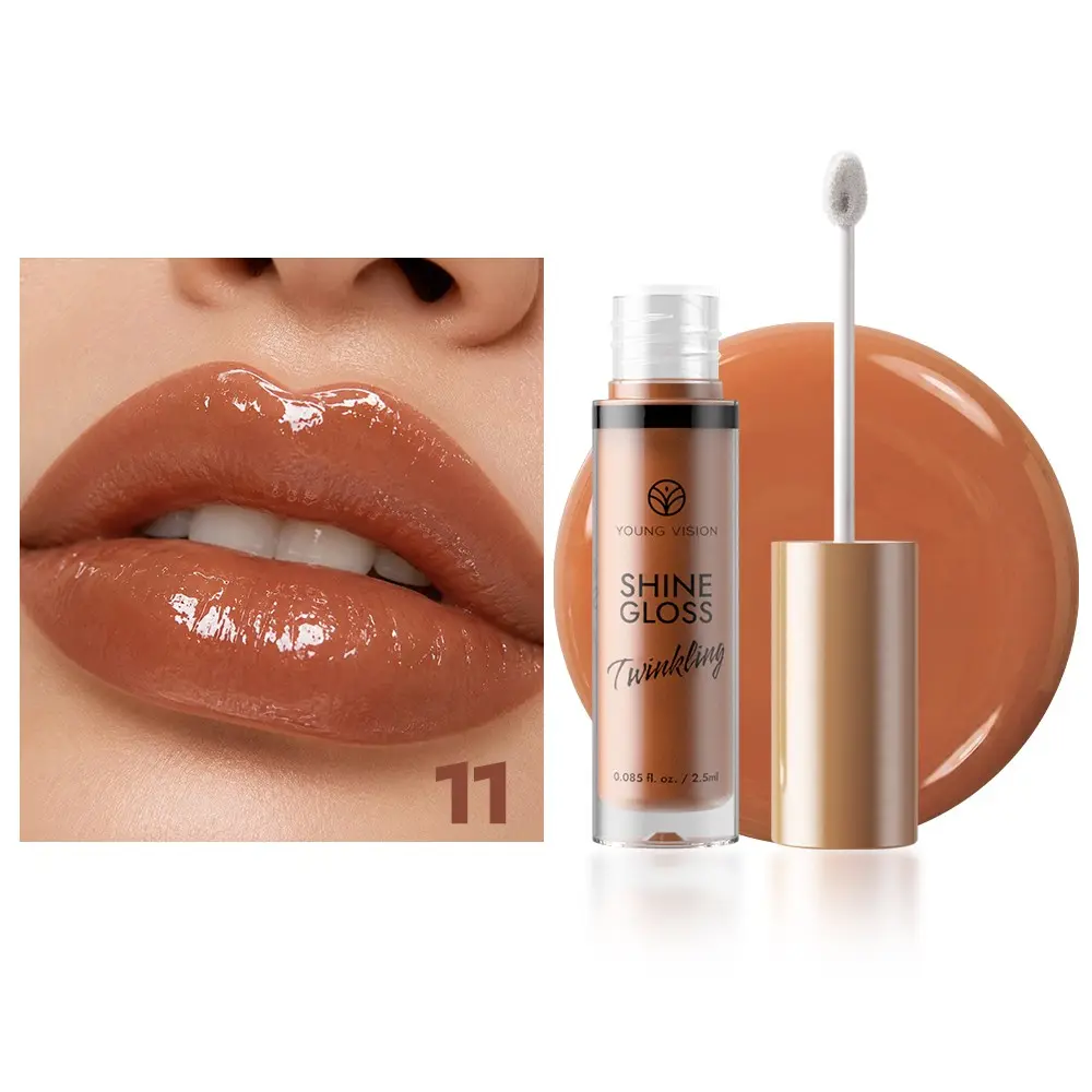 YOUNG VISION  High Gloss Shiny Lip Gloss, Refreshing Texture, Non-Sticky, Plump Lips, Enhances Lip Shine, Liquid Form, Single Unit