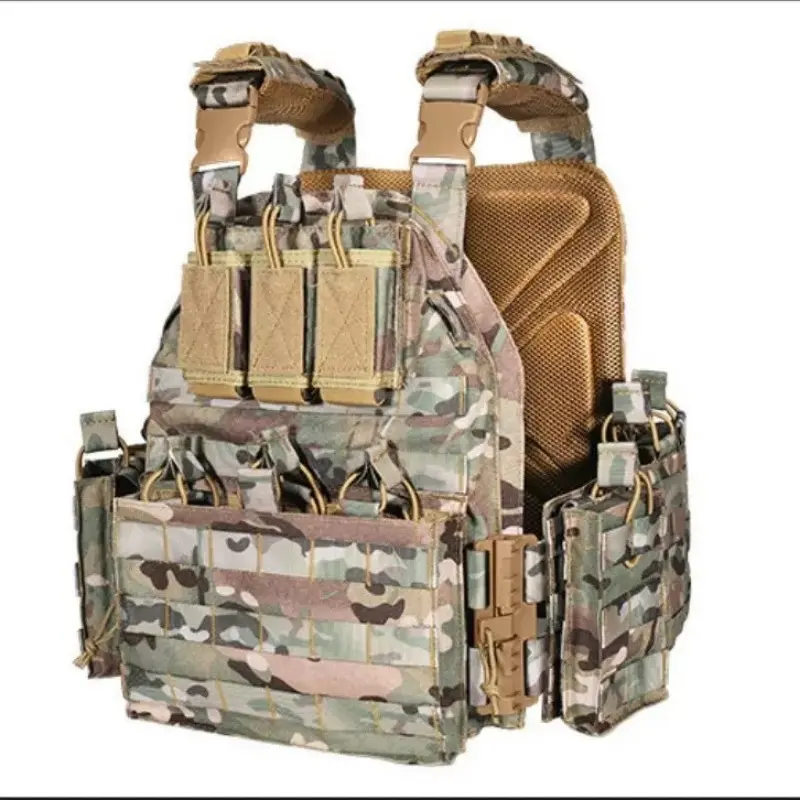 Outdoor Sports MOLLE Tactical Vest, Security Secret Service Amphibious Tactical Vest Quick Release Design Breathable Adjustable Vest Tactical Chest Vest Tactical Equipment