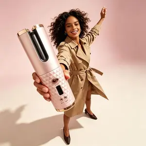 Charging Automatic Hair Curler, Portable Travel Hair Styler, Single Item Roll Type, No Ca Prop 65, Ideal for On-The-Go Use, Hair Styling Tool