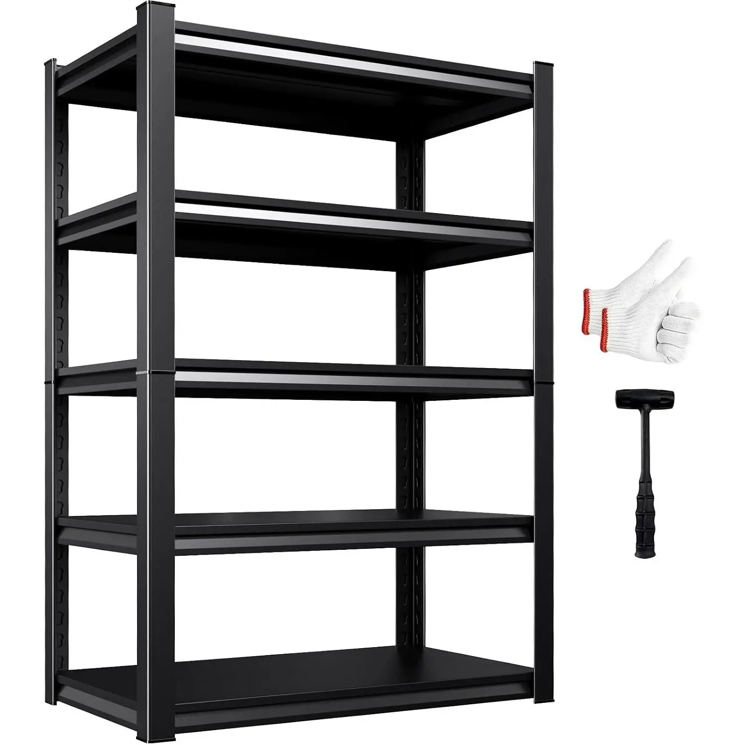 Heavy Duty Metal Garage Shelving Unit, 71.2" H x 35.4" W x 15.7" D, 5-Tier Adjustable Storage Shelves for Garage Storage, Standing Shelf Unit & Shelves Organizer for Home, Warehouse, Workshop