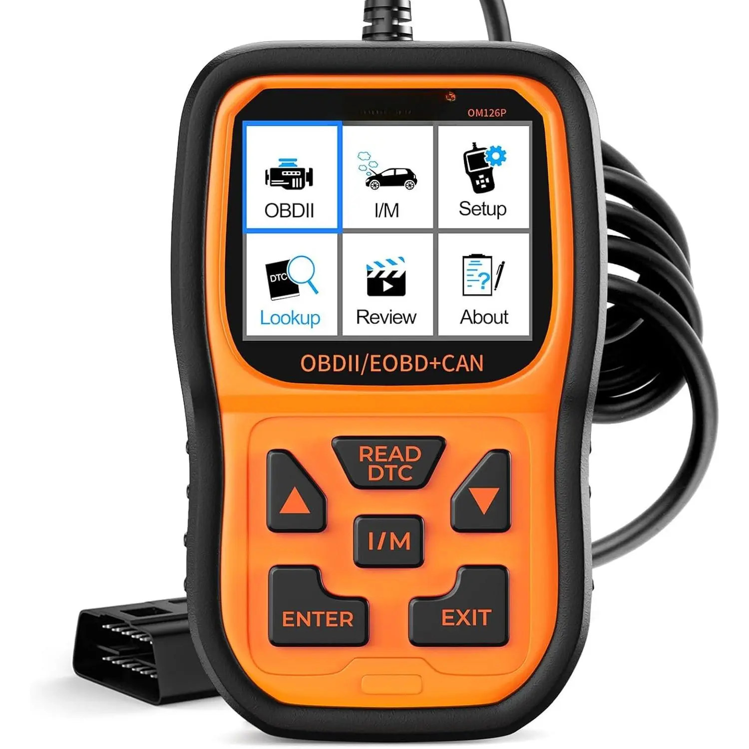 OM126P OBD2 Scanner, Check Engine Light Code Reader for OBD2  | Read and clear engine codes, view live data and check I/M readiness   1996+  and compatible OBD2 .